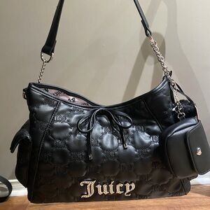 Juicy Couture Black Embossed Shoulder Bag
